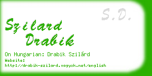 szilard drabik business card