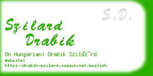 szilard drabik business card